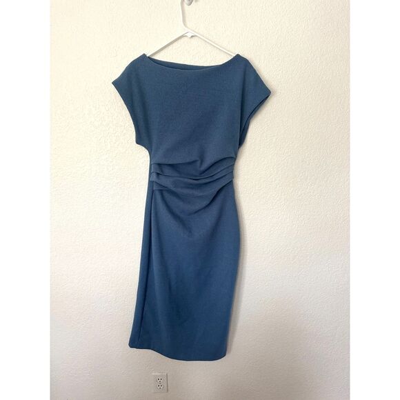 ZARA Draped Wool Blend Midi Dress Size Medium NWT - Picture 2 of 9